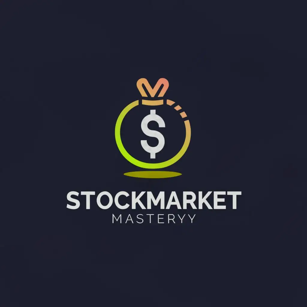 a logo design,with the text "StockMarketMastery", main symbol:money,Moderate,clear background