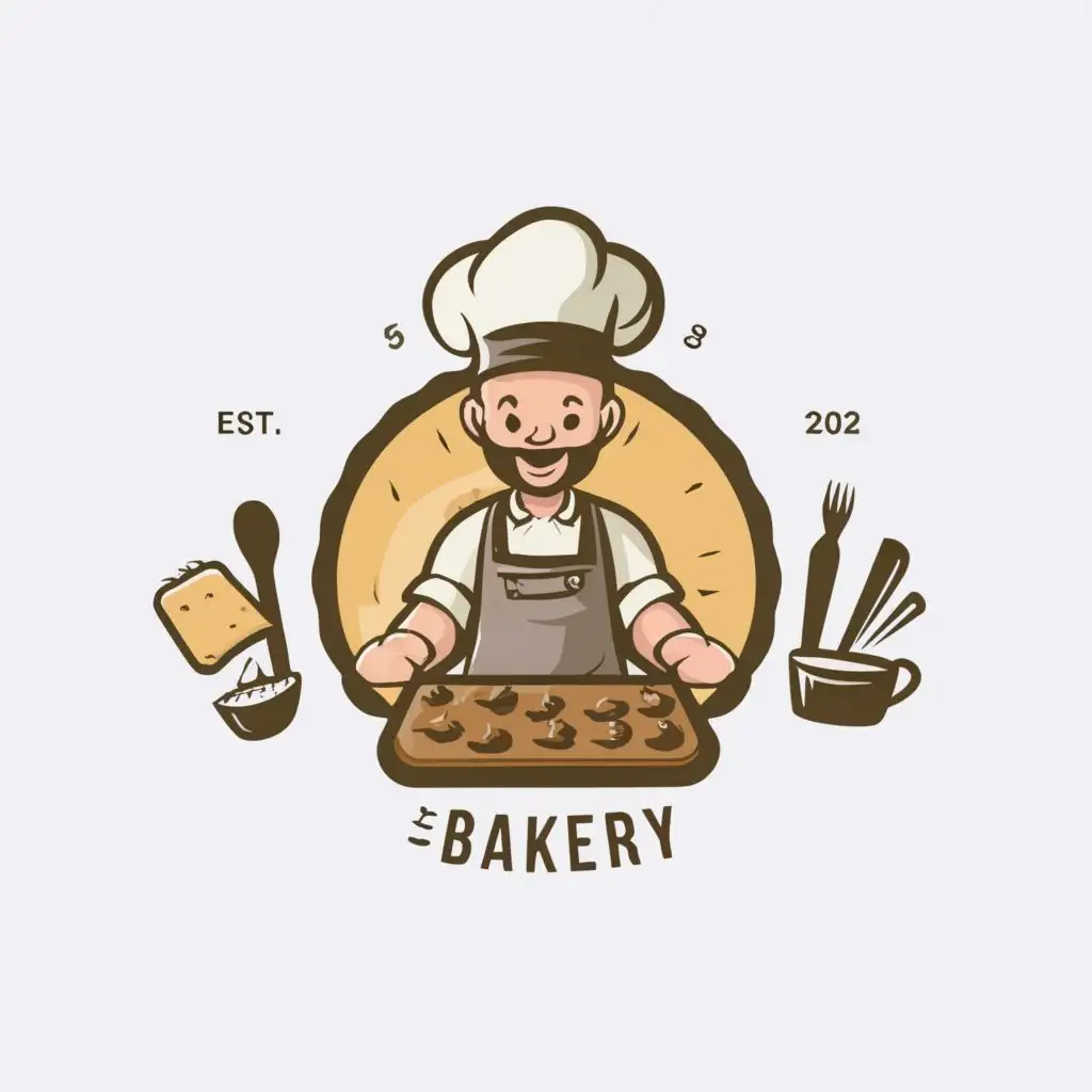 a logo design,with the text "Bakery", main symbol:baker, bakery, baking, bakery shop,Moderate,be used in Restaurant industry,clear background