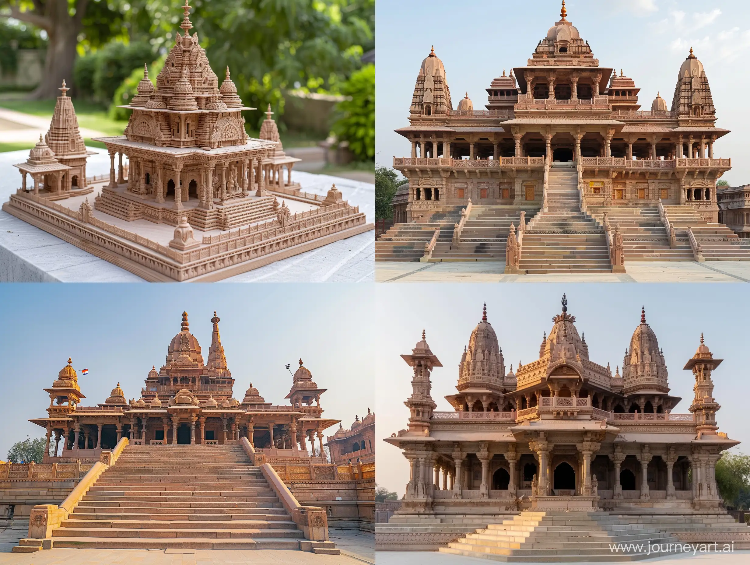 Generate  best quality images of ayodhya ram mandir 