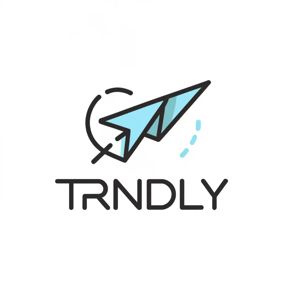 a logo design,with the text "trendly", main symbol:telegram,Minimalistic,be used in Internet industry,clear background