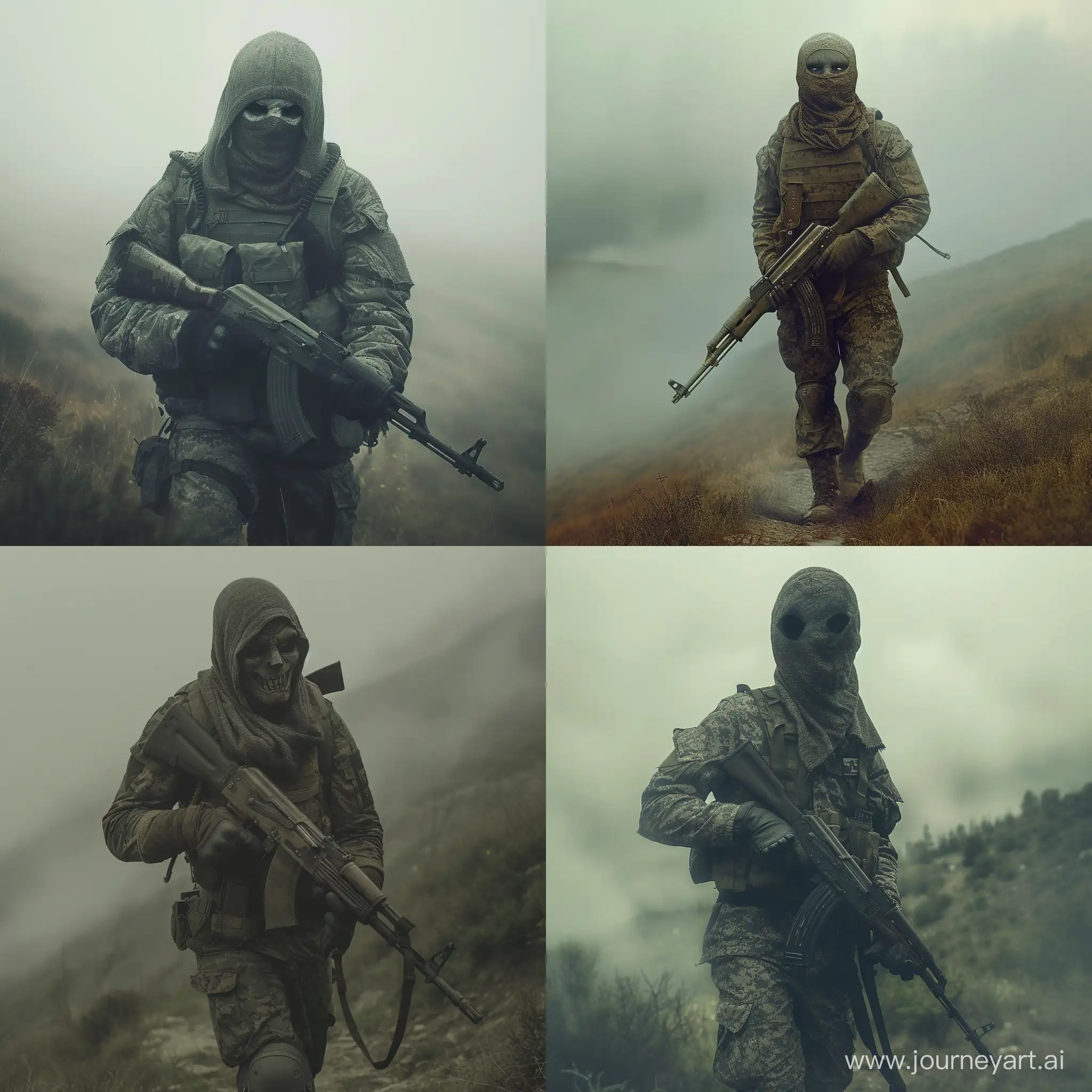 Grim-Warrior-in-Misty-Battlefield-with-AK-Rifle