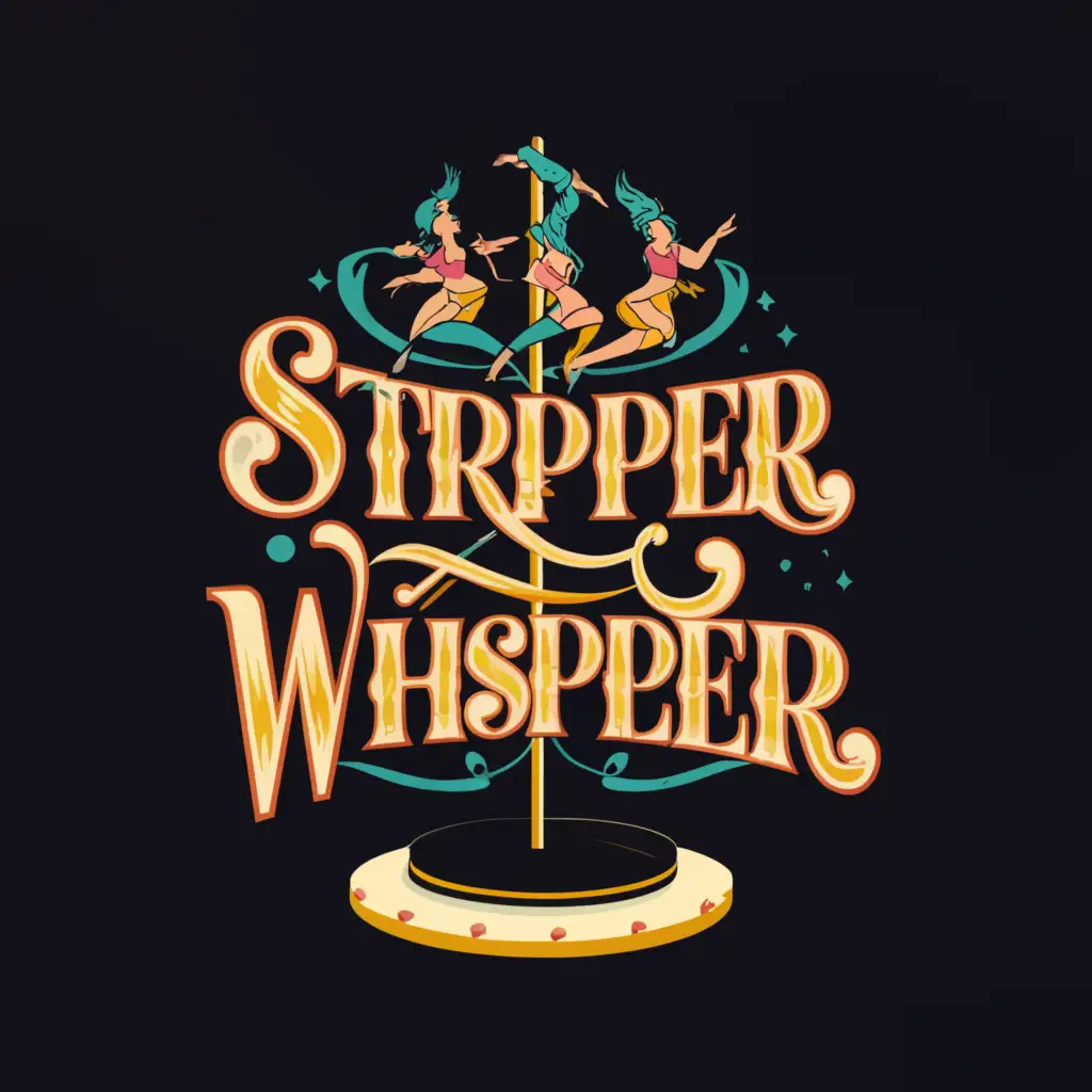 LOGO-Design-For-Stripper-Whisperer-Bold-Text-with-Dynamic-Stripper-Pole-Symbol-on-Clean-Background