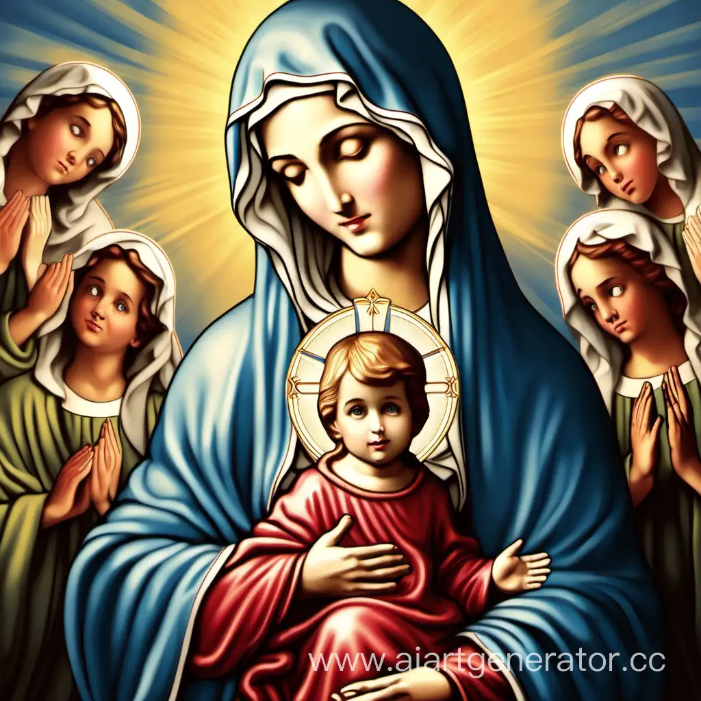 Divine-Mother-Mary-Holding-Infant-Jesus-in-a-Heavenly-Aura
