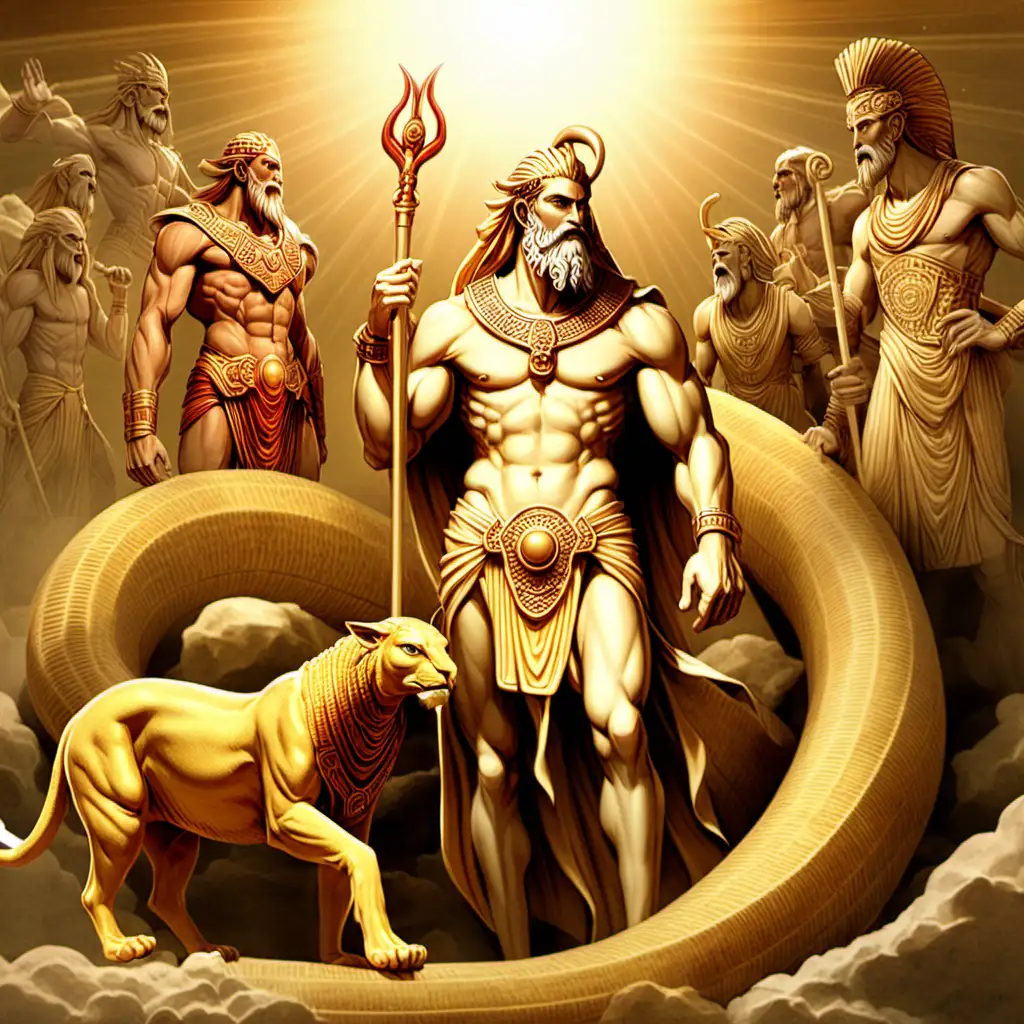 Epic Tale Mythical Encounters between Gilgamesh and Genesis