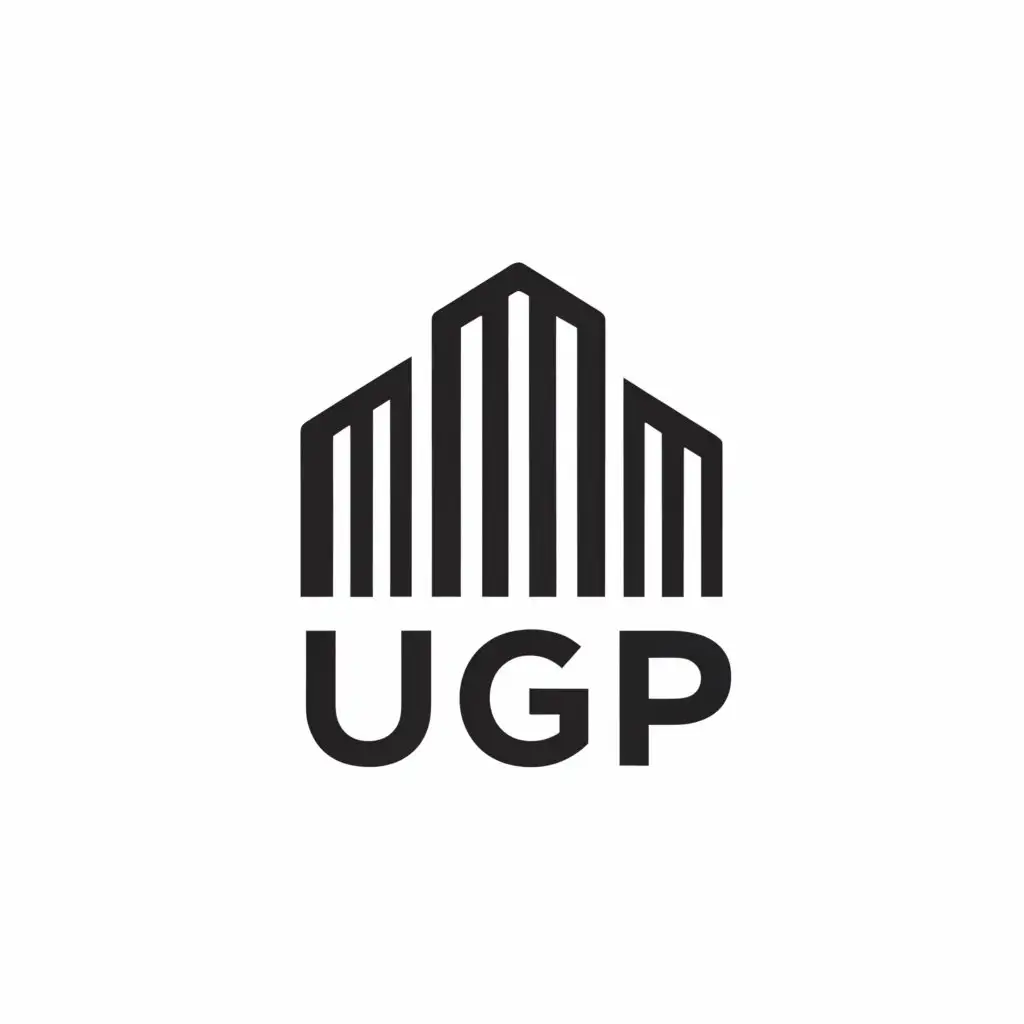 a logo design,with the text "UGP", main symbol:Building,Moderate,clear background