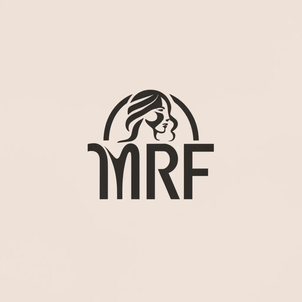 a logo design,with the text "MRF", main symbol:Text, Ladies,Moderate,be used in Beauty Spa industry,clear background