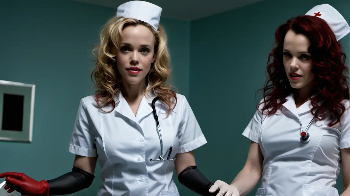 litle girls in long crystal satin retro nurse white uniforms and milf mothers long blonde and red hair,black hair rachel macadams full size and medical gloves old