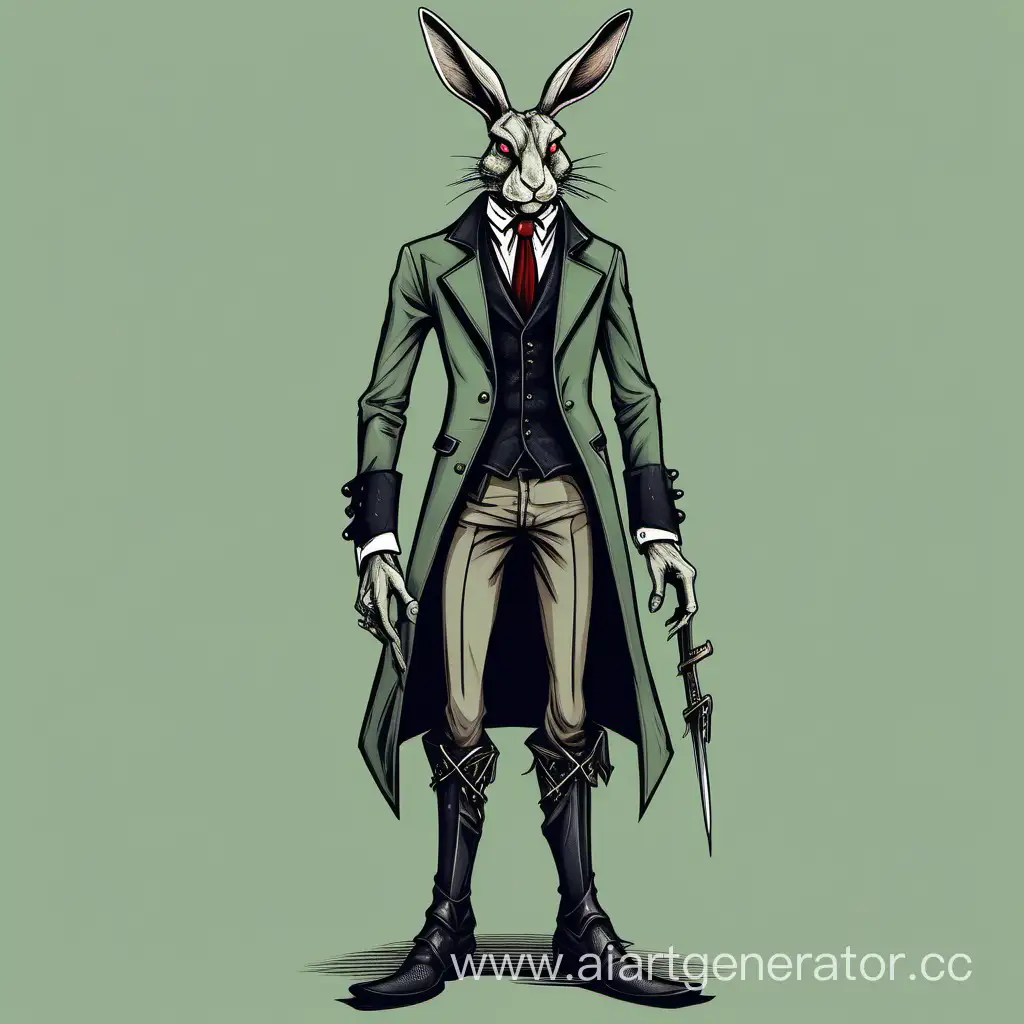 Gloomy-Tall-Hare-Vampire-in-Dark-Gray-Suit-with-Leather-Accessories