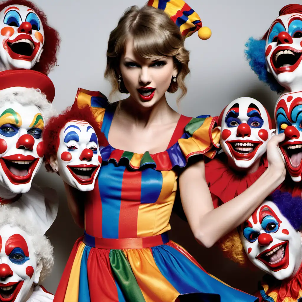 Taylor Swift Displaying Clown Collection