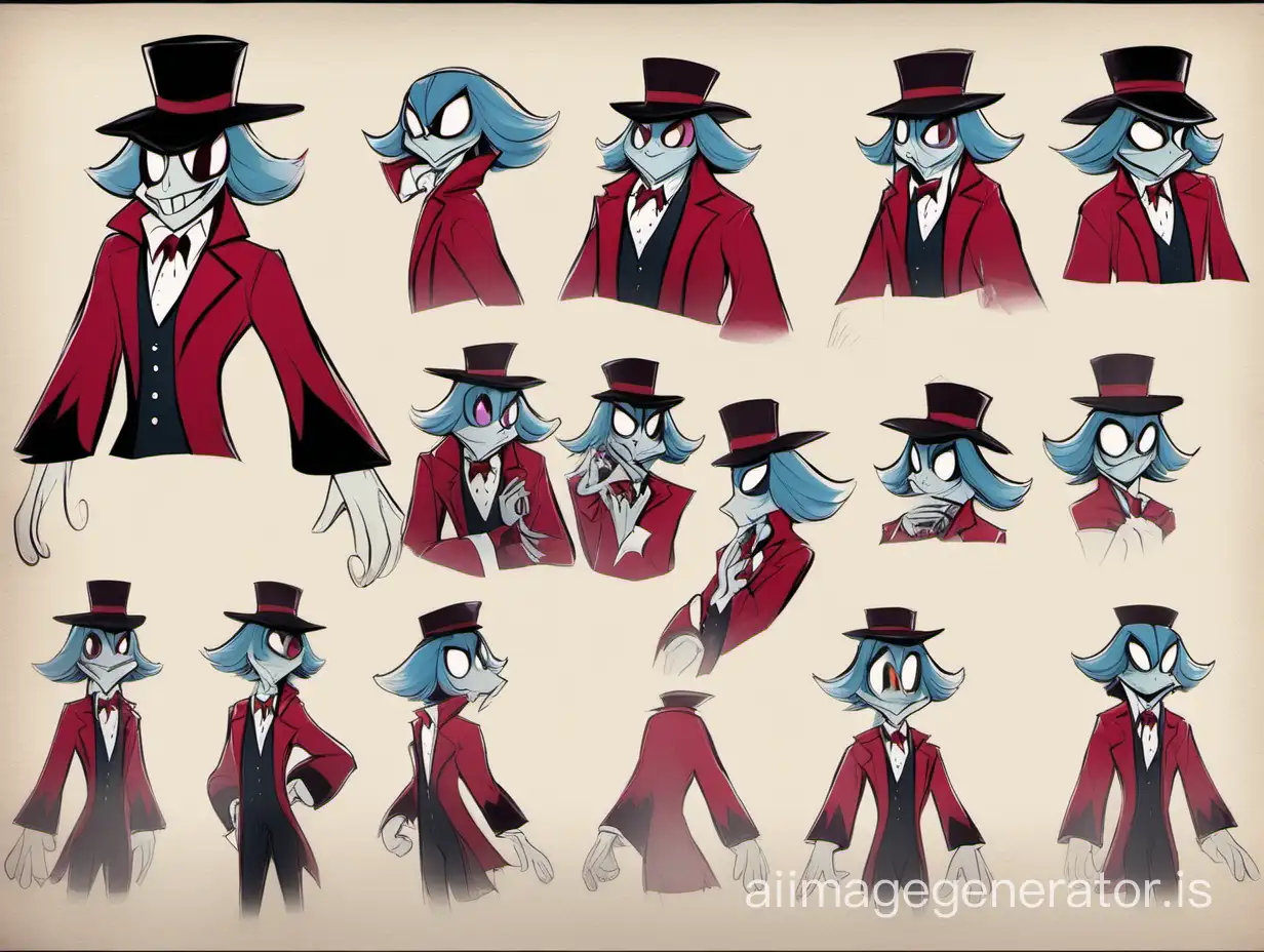 Charming Alastor from Hazbin Hotel Gracing the Scene | AI Image Generator