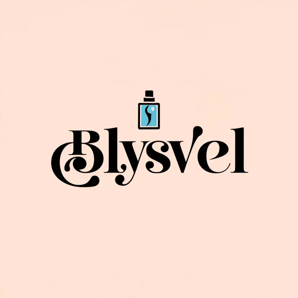 a logo design,with the text "Blysvel ", main symbol:Perfume,Moderate,be used in Beauty Spa industry,clear background