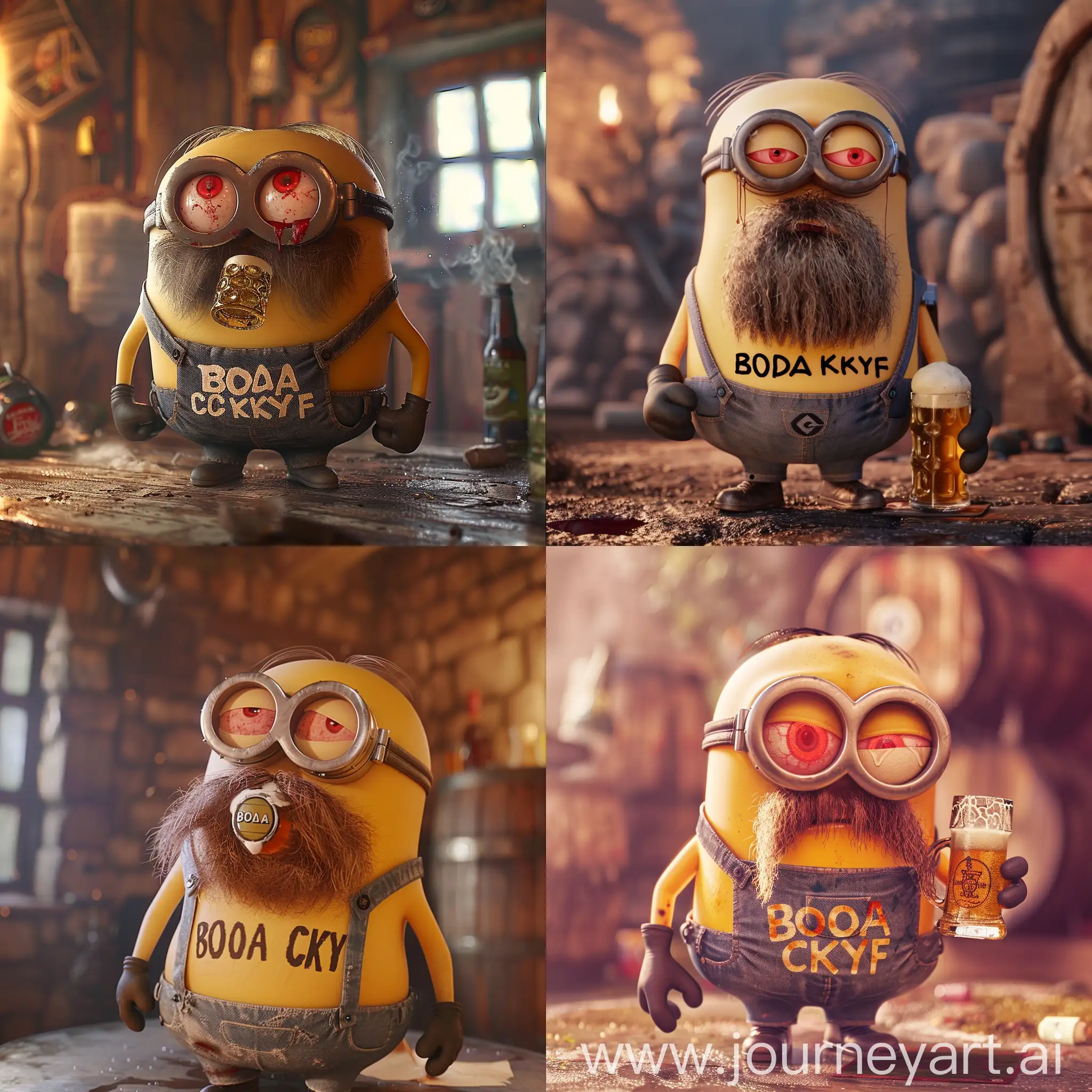 BeerDrinking-Minion-with-BOBA-CKYF-Belly-Tattoo