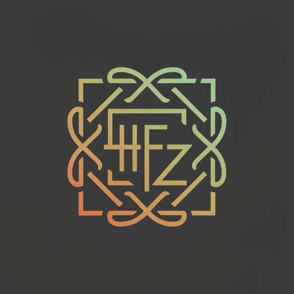 a logo design,with the text "HFZ", main symbol:elegant,complex,clear background