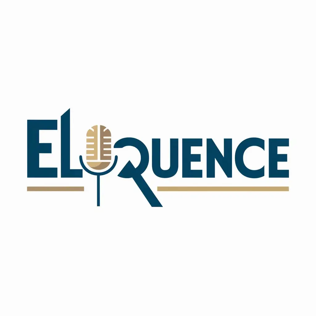 make a unique designed logo using word 'Eloquence'