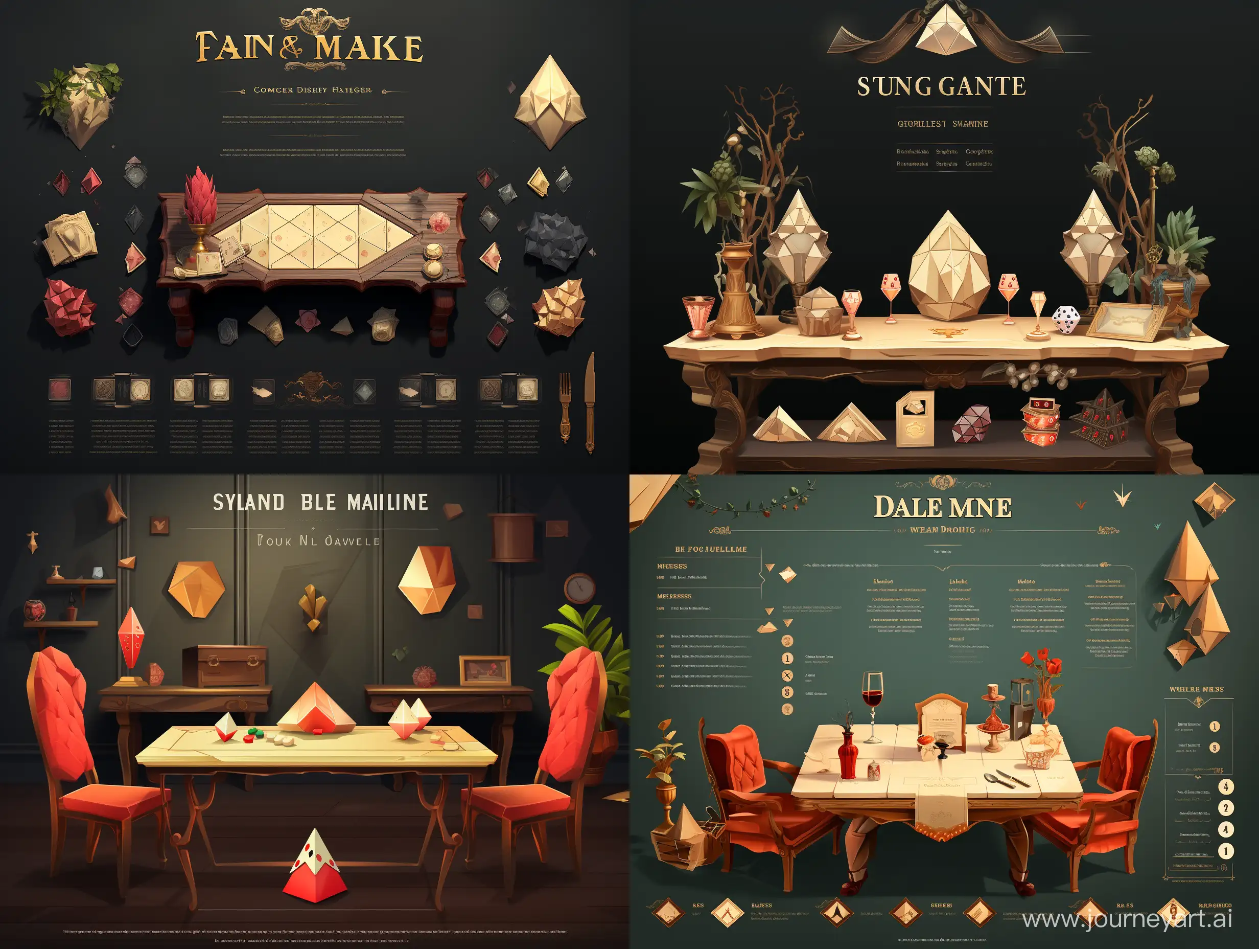 Minimalist-Low-Poly-Business-Table-Game-Menu