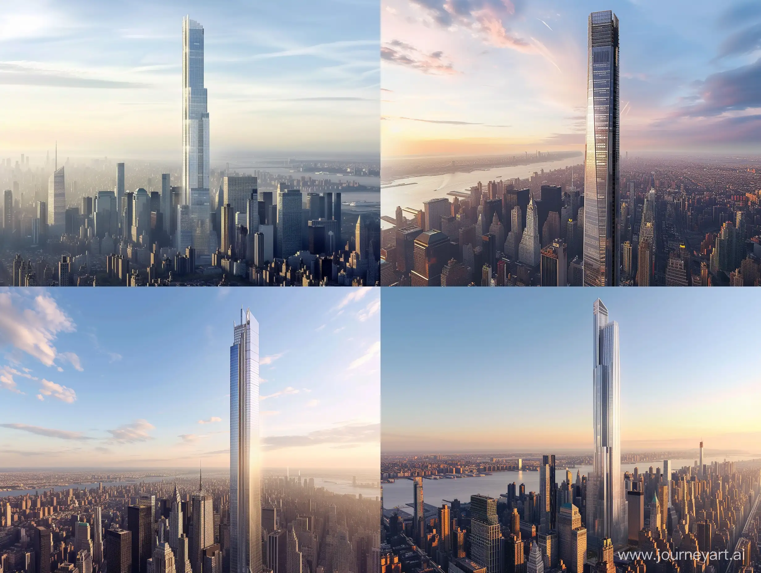 tall skyscraper building concept for new york city, very detailed, architecture, buildable height,