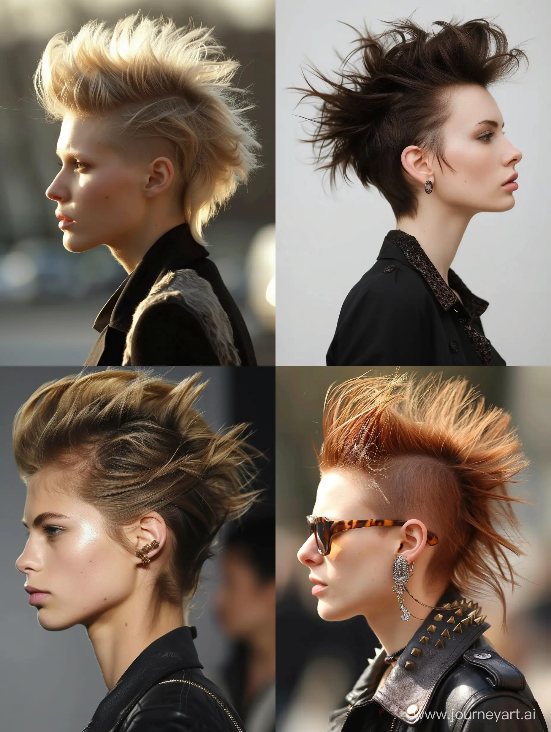 trendy mohawk haircut for women 2024