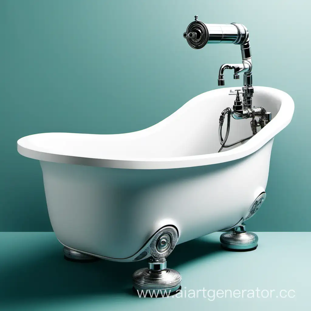 Vintage-Time-Machine-Bathtub-Journey-Through-Time-and-Space