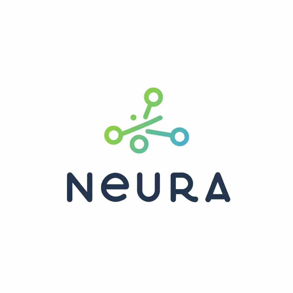 a logo design,with the text "Neura", main symbol:A series of interconnected dots,Moderate,be used in Technology industry,clear background