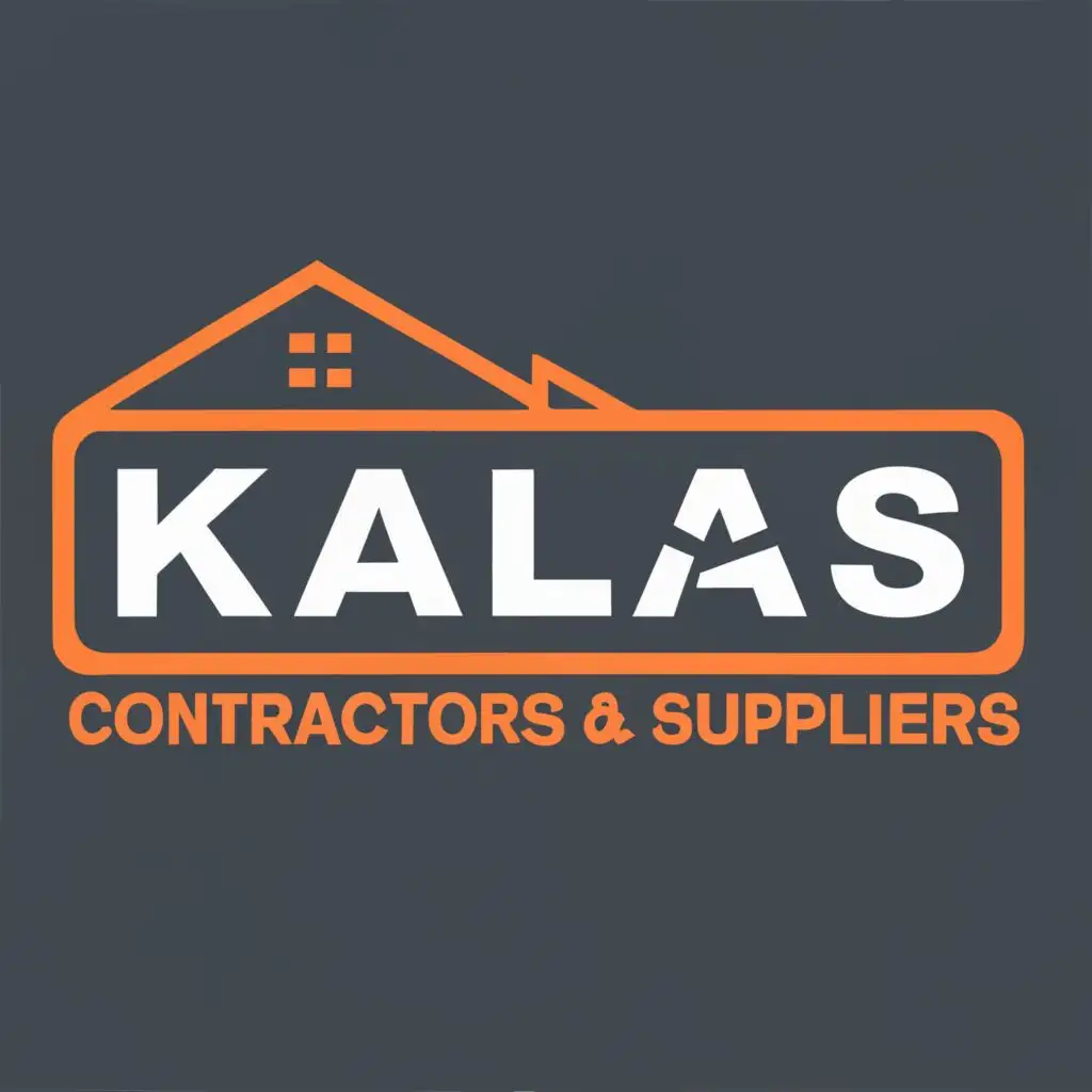 logo, Kalas Contractors & Suppliers, with the text "Kalas Contractors & Suppliers", typography, be used in Construction industry
