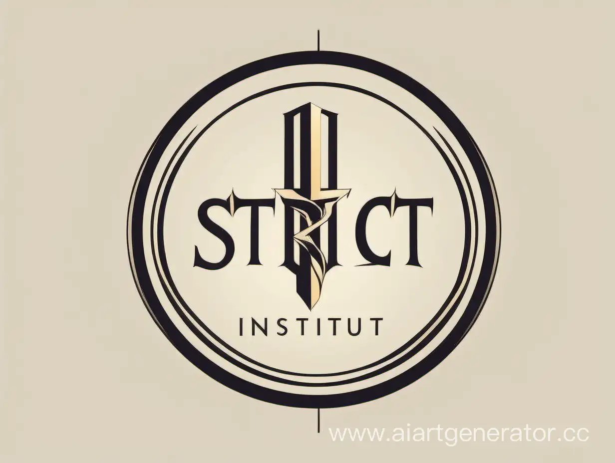 Логотип на нейтральном фоне project Institute, строгим шрифтом