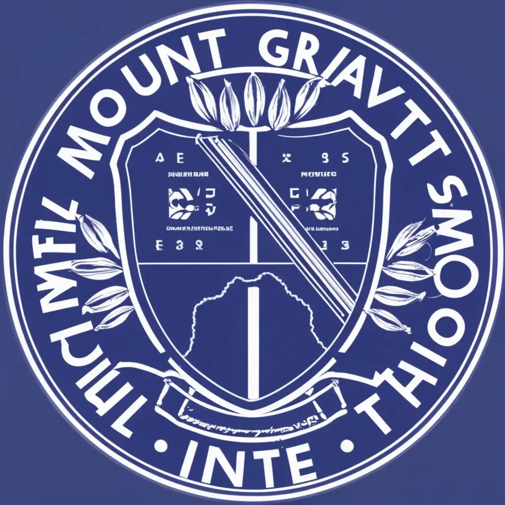 logo, shcool, with the text "Mount Gravatt State School logo", typography