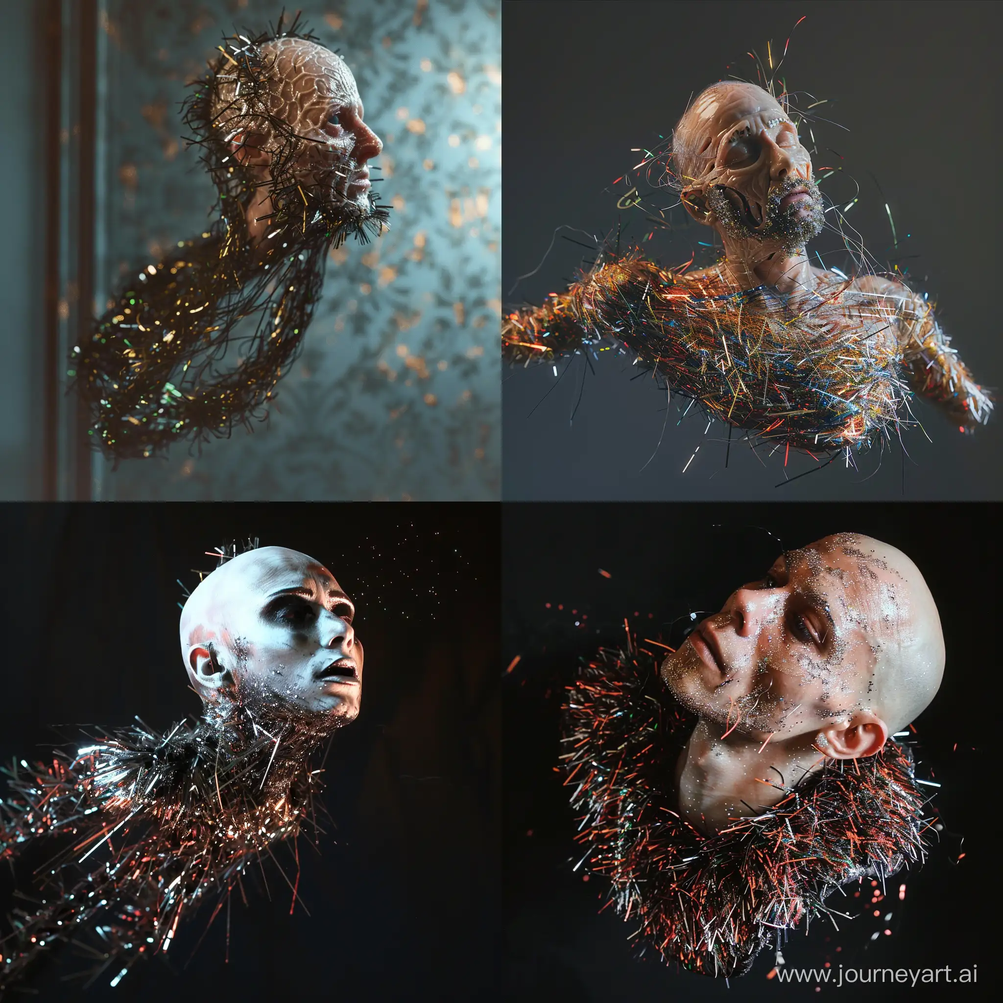 Supernatural-Humanoid-Figure-with-Tinsel-Body-and-Facial-Hair