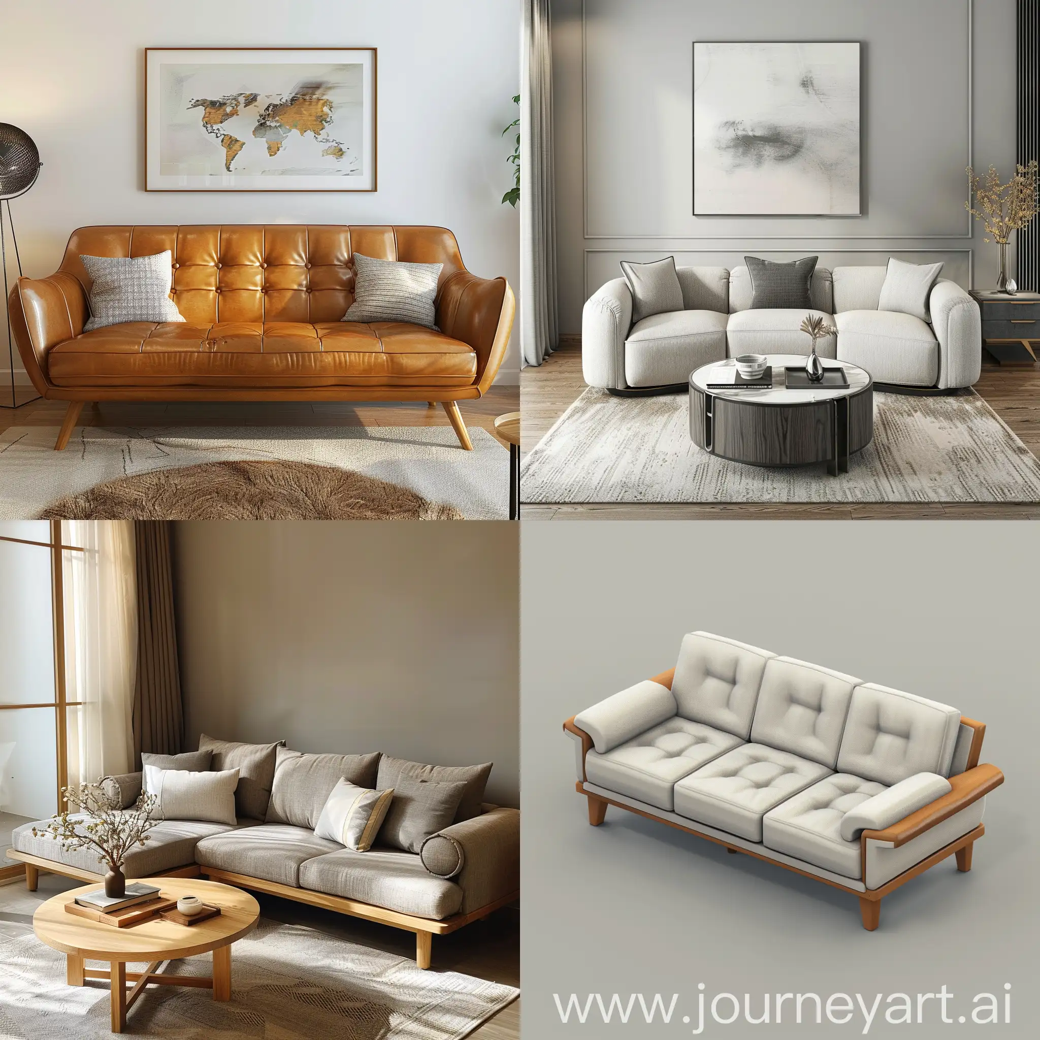 Contemporary-Living-Room-with-Comfortable-Couch-Set