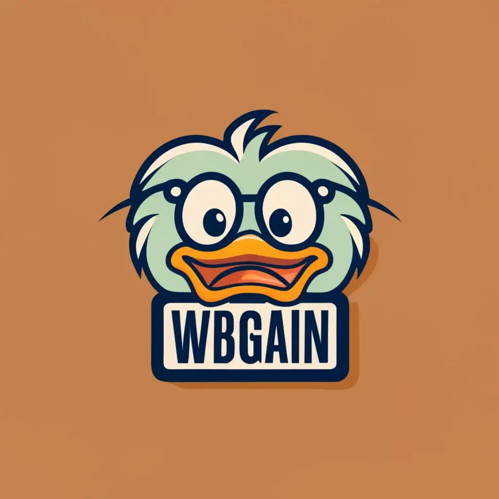 logo, sheets, table, analytics, with the text "wbgain text logo mascot duck barocco macbook", typography, be used in Finance industry