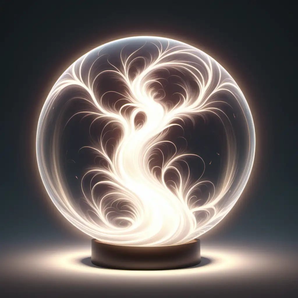 Mystical White Light Sphere with Elemental Presence