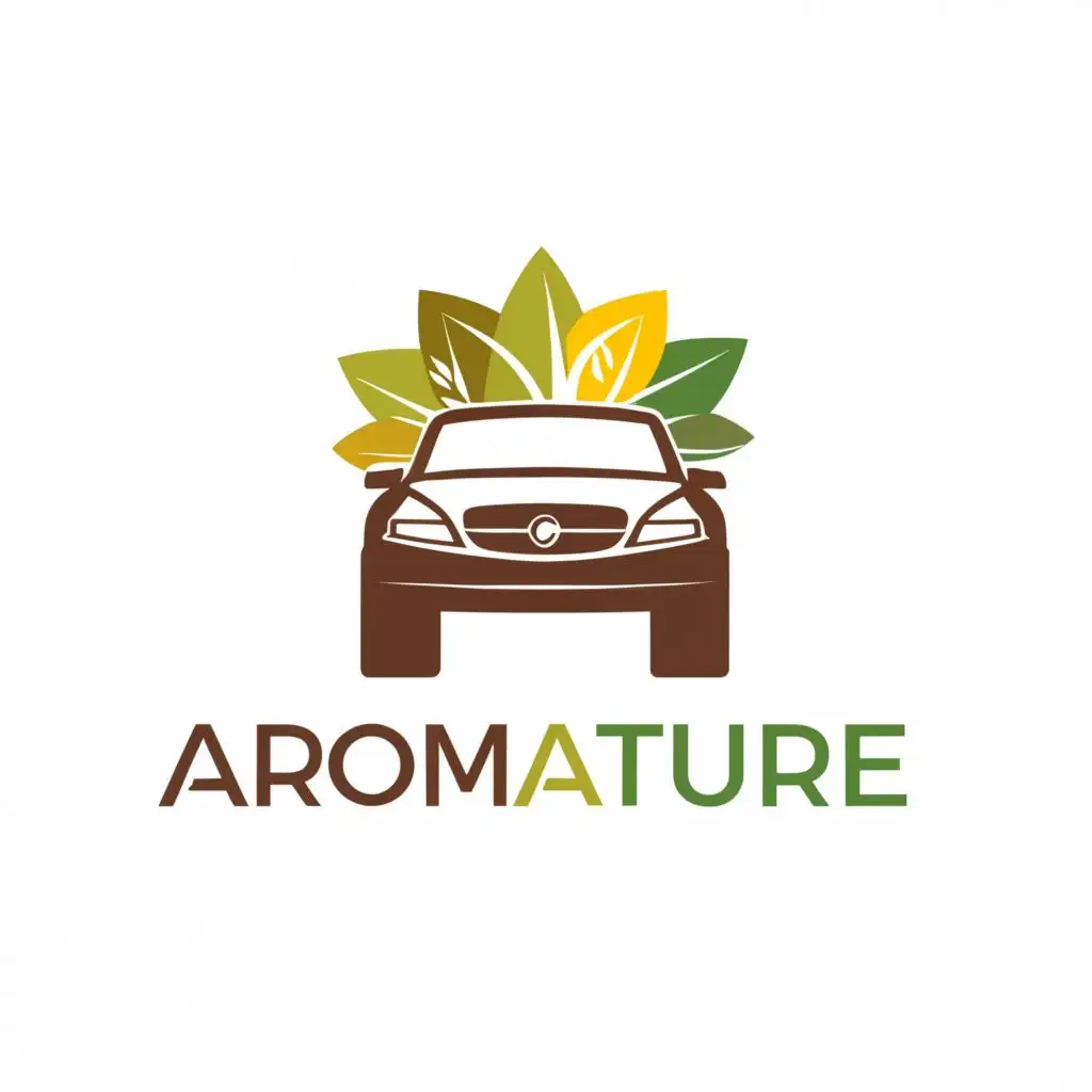 a logo design,with the text "Aromature", main symbol:car nature wellness, be used in Automotive industry