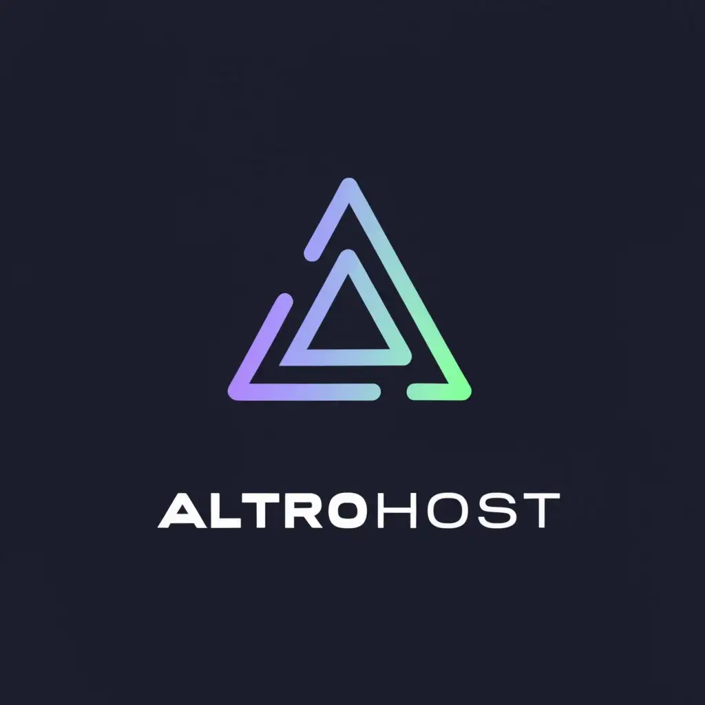 a logo design,with the text "Altrohost", main symbol:The "A" in "Altrohost",Moderate,be used in Technology industry,clear background