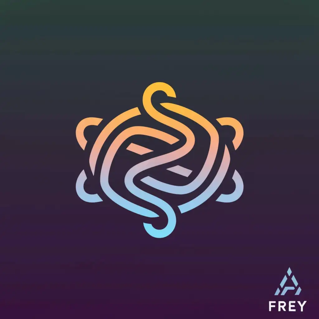 a logo design,with the text 'FREY', main symbol:Progressive crypto,complex,be used in Finance industry,clear background