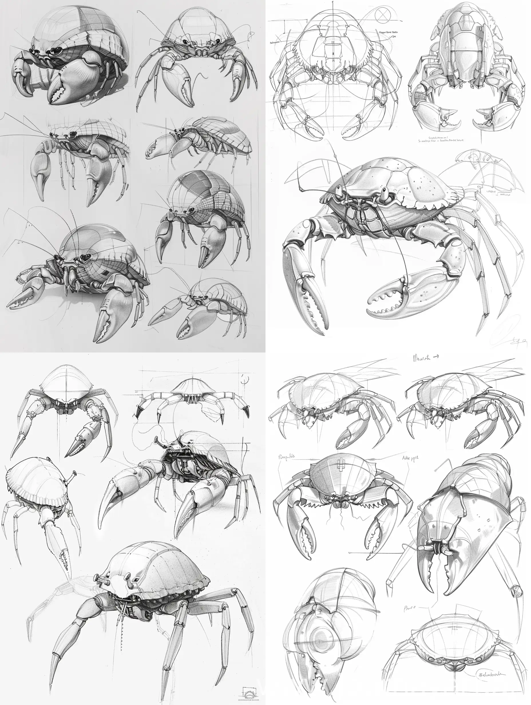 Hermit-Crab-Bionic-Form-Evolution-Sketch-Process