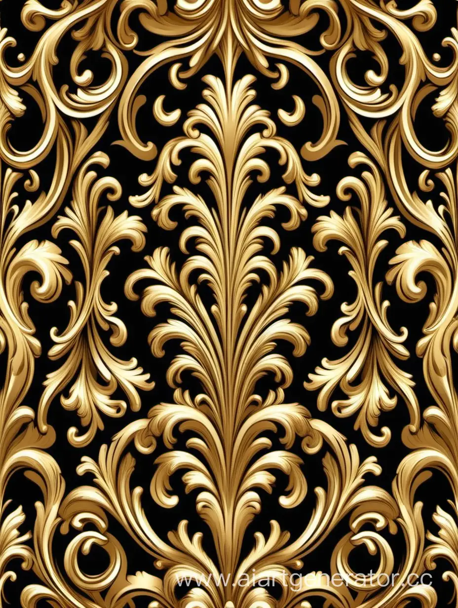 Vector golden vintage classic baroque style seamless pattern, ornament. vector