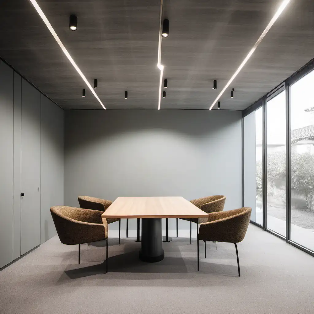 Collaborative Workspace with Four Comfortable Seats for Productive Meetings