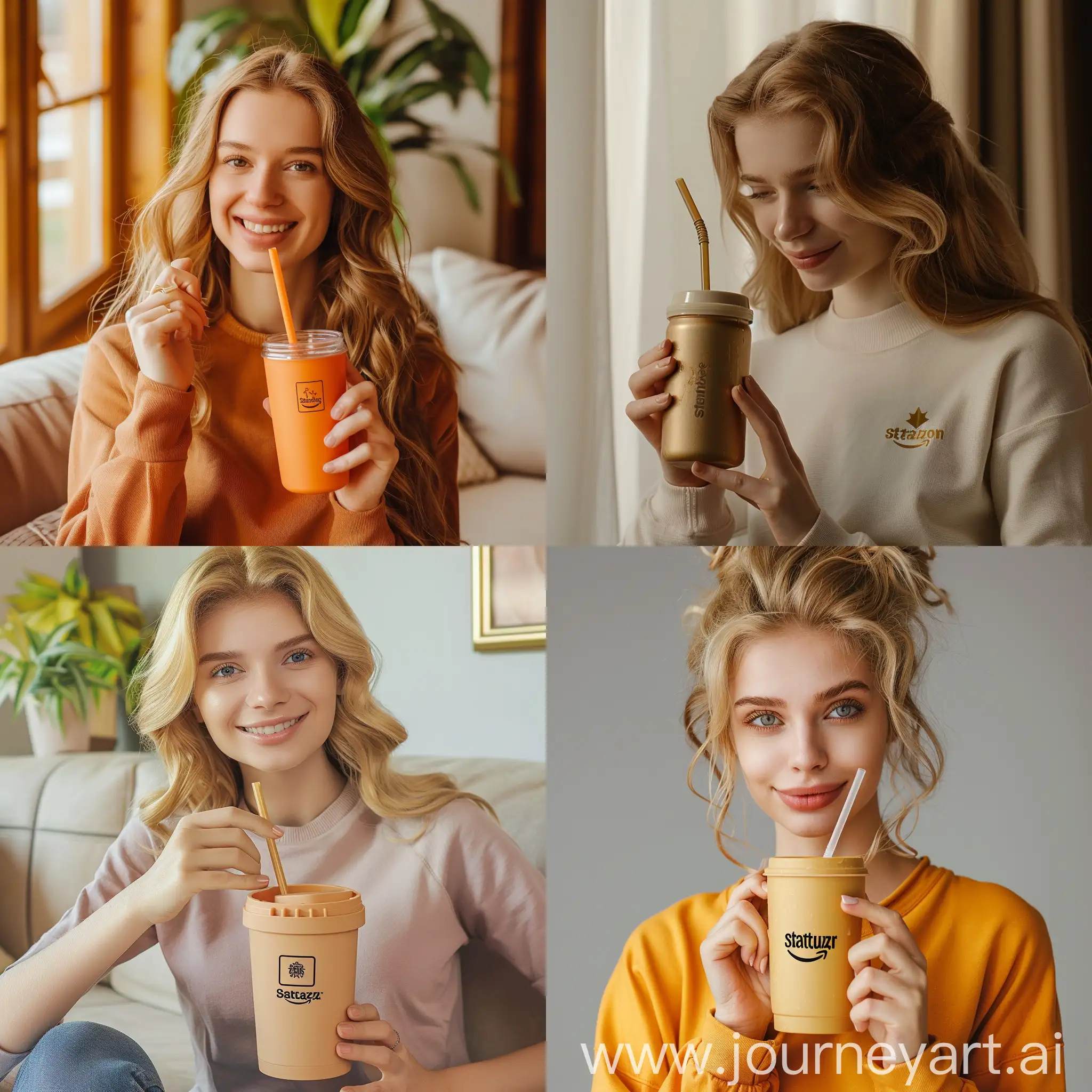 European-and-American-White-Women-Model-Holding-Stanley-Straw-Cup-at-Home-for-Amazon-ECommerce-Sales