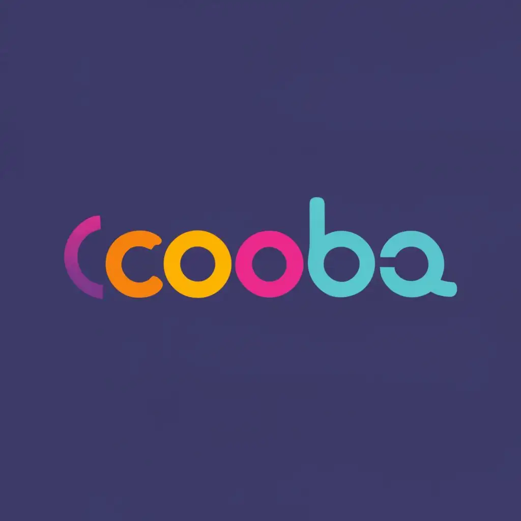 logo, or, with the text "cooba", typography, be used in Entertainment industry