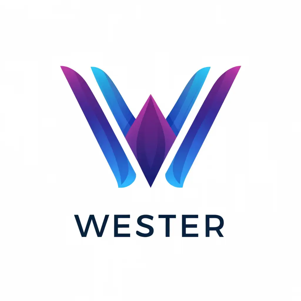 a logo design,with the text "Wester", main symbol:W,Минималистичный,be used in Технологии industry,clear background