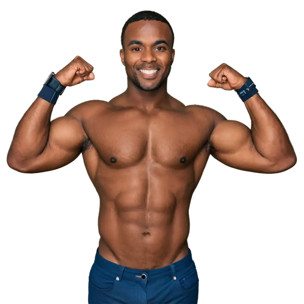 A Muscular Black Man 