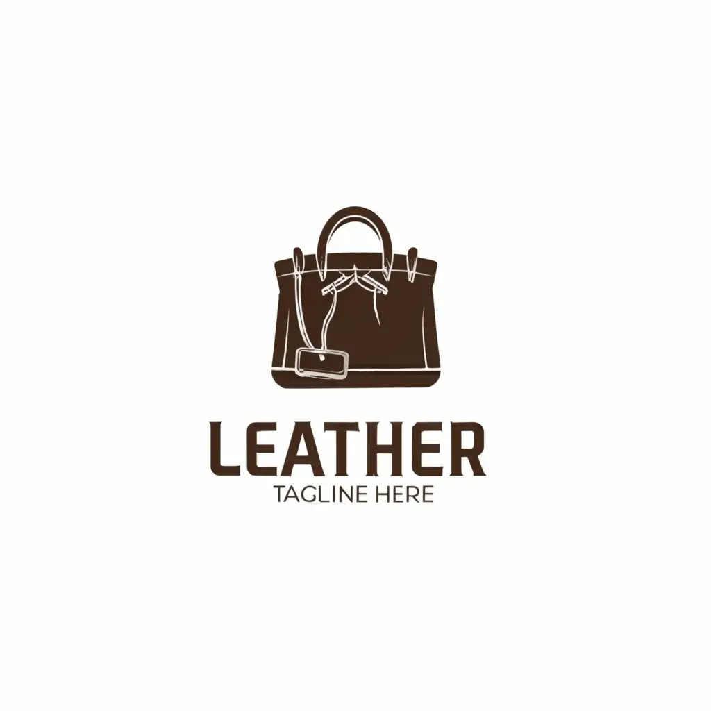 a logo design,with the text "Leather", main symbol:Birkin bag,Moderate,be used in Medical Dental industry,clear background