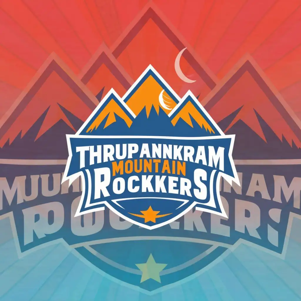 a logo design,with the text "THIRUPARANKUNDRAM MOUNTAIN ROCKERS", main symbol:HILLS,KIDS,CLIMBING

,Moderate,be used in Sports Fitness industry,clear background
