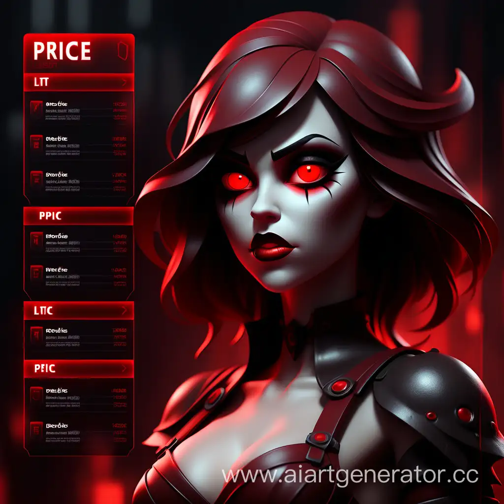 make me a price list. Dark, epic, red lite thema