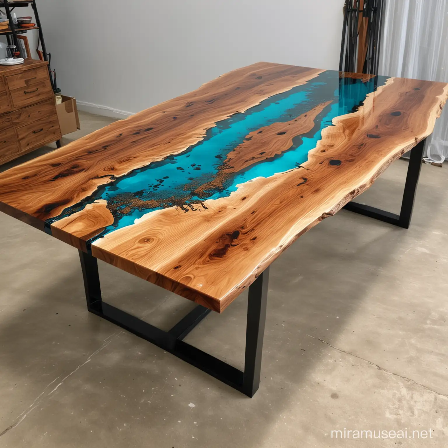 Elegant Wood Epoxy Dining Tables Crafted with Artistry and Functionality