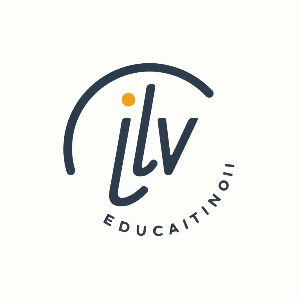 logo, a circle, with the text "ILV", typography, be used in Education industry