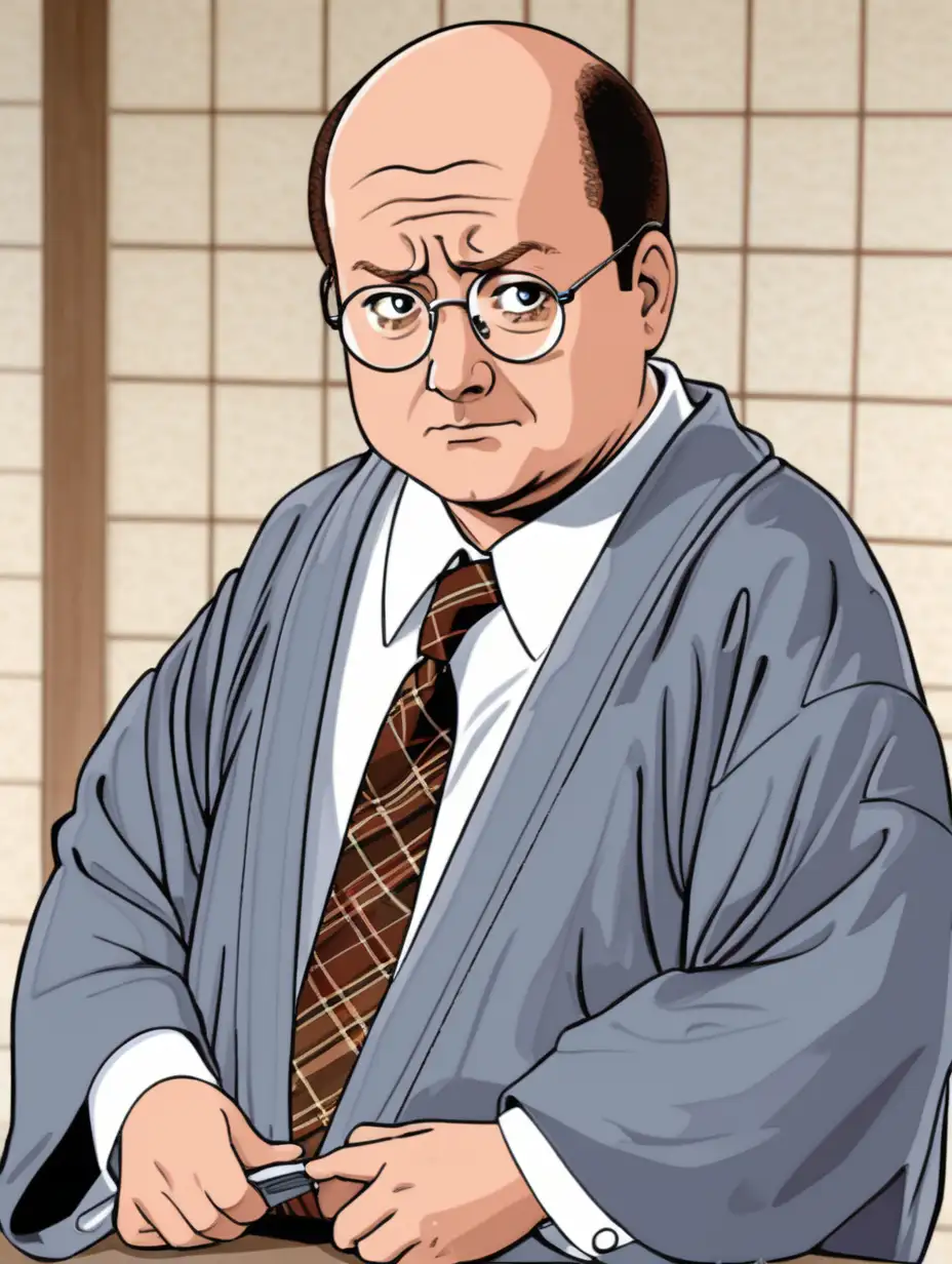 Quirky Fusion Japanese George Costanza Portrait