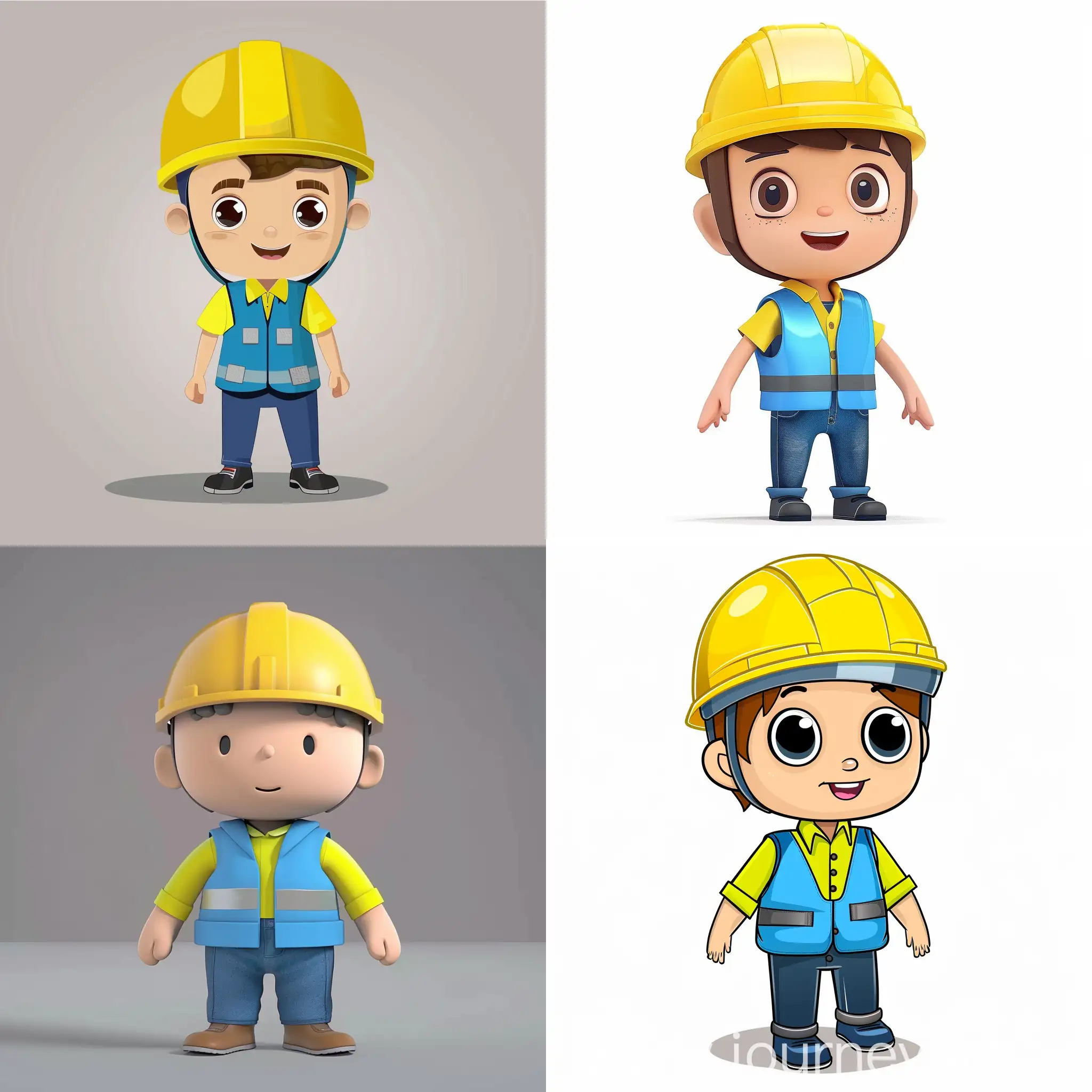 Cartoon-Worker-Wearing-Yellow-Safety-Helmet-and-Blue-Vest