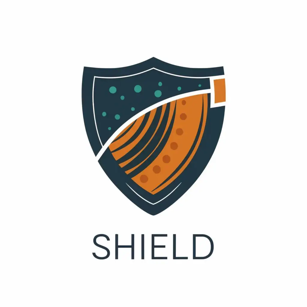 logo, a shield with a lithospheric craton inside and the word shield., with the text "SHIELD", typography, be used in Technology industry