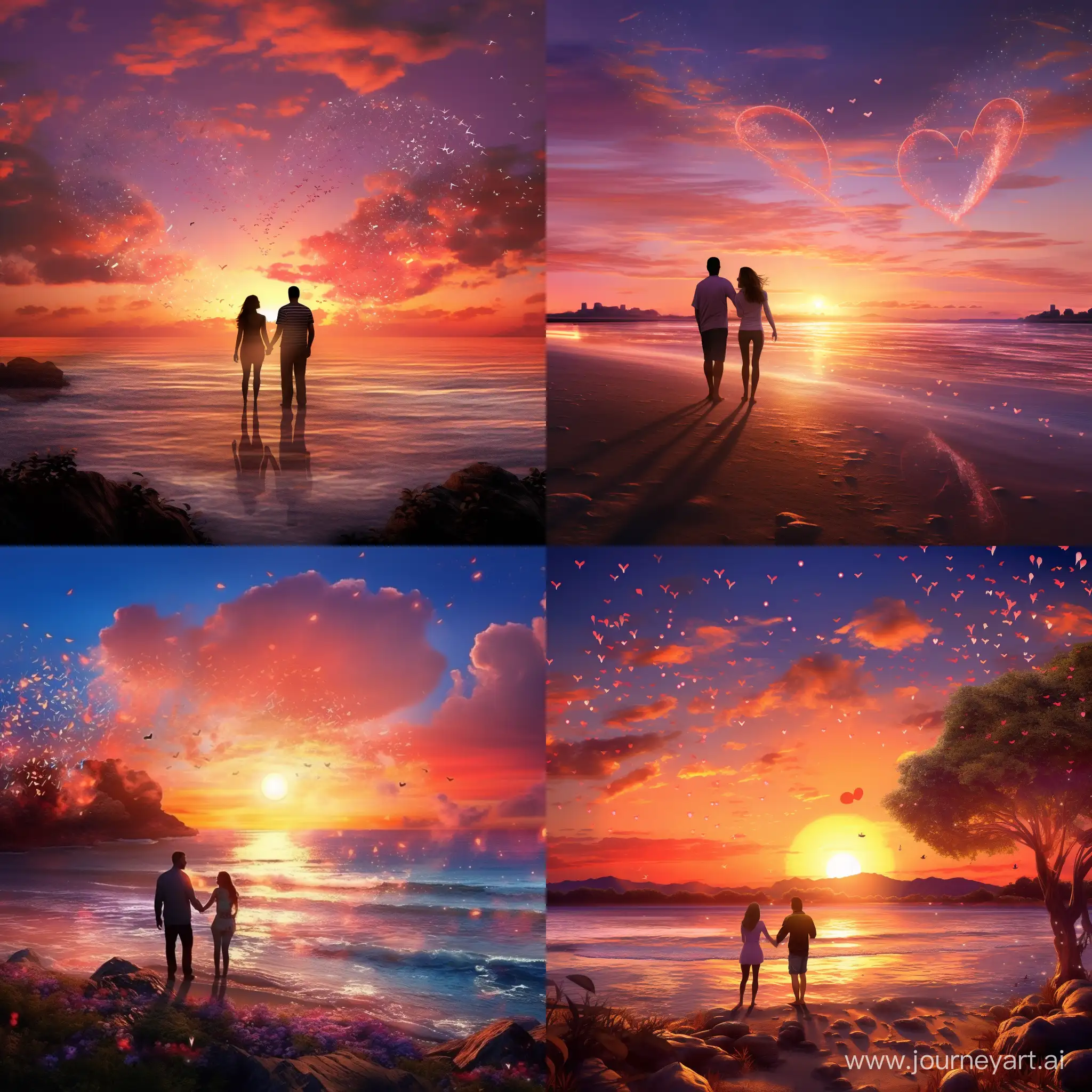 Valintines day, realistic photo quality of the love I have for you!. My sweetheart. A landscape of a beautiful romantic ocean sunset