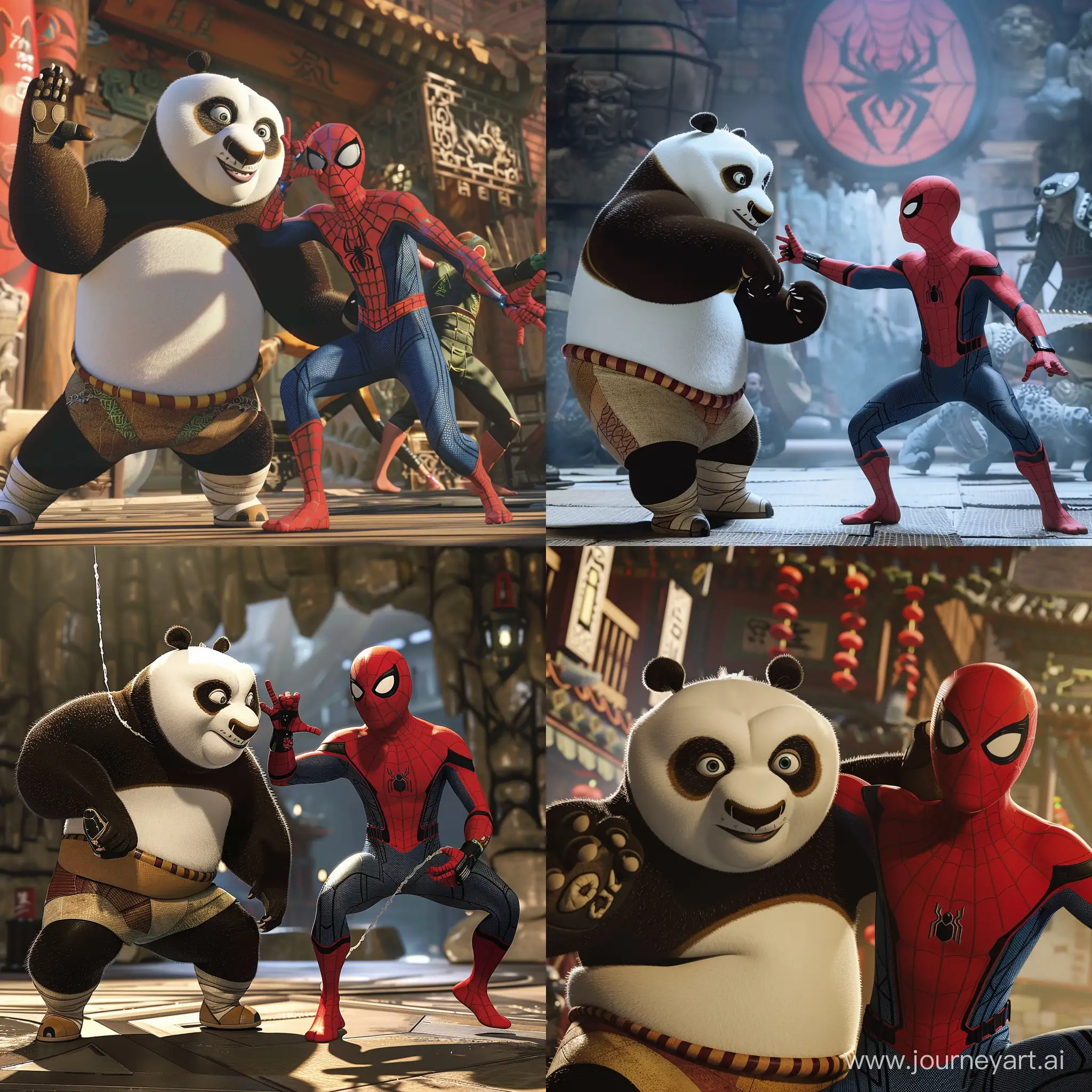 Kung-Fu-Panda-and-SpiderMan-Martial-Arts-Showdown